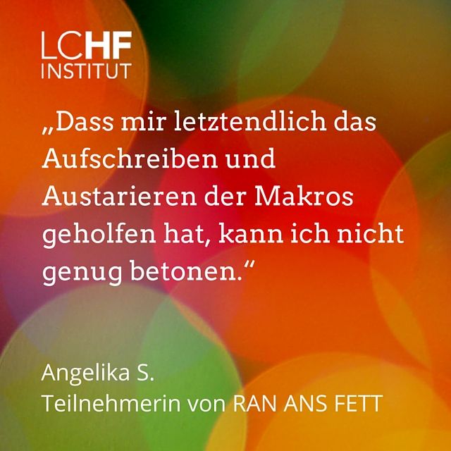 LCHF, Abnehmen ohne zu Hungern, Low Carb, Ran ans Fett, Online-Kurz, LCHF Erfahrungen